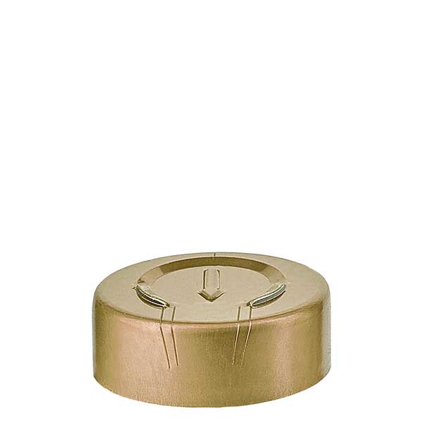 Capuchon à sertir 20,25 x 7,4 mm avec rupture totale, or Capuchon à sertir 20,25 x 7,4 mm avec rupture totale, or