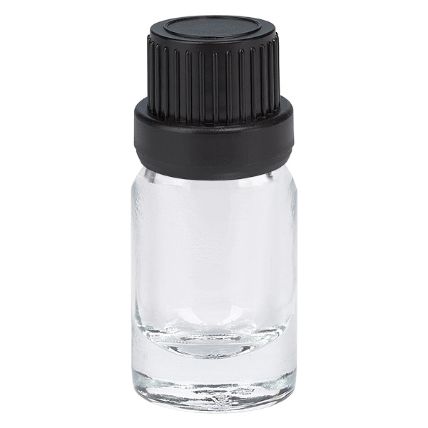 Flacon compte-goutte 5ml 2mm noir OV ClearLine UT18/5