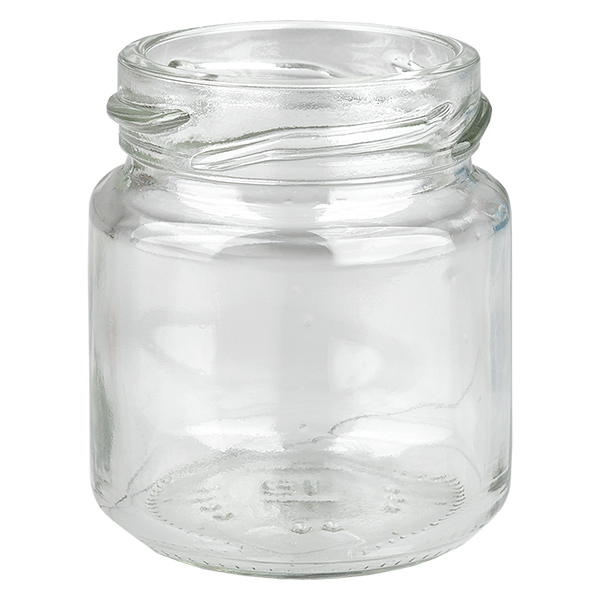 Creuset en verre 53ml clair, sans couvercle, filetage TO43 Creuset en verre 53ml clair, sans couvercle, filetage TO43