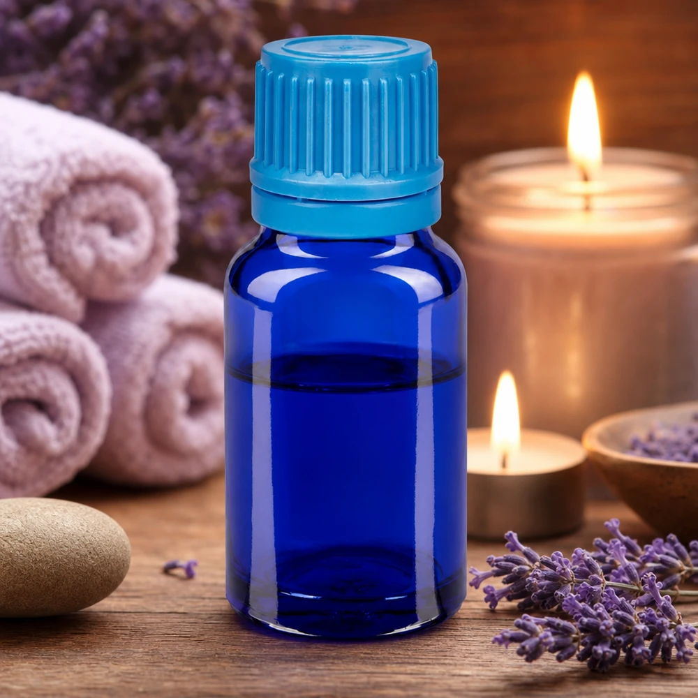 Flacon 10ml 11mm SV bleu OV BlueLine UT18/10 Bouteille en verre bleue compacte de 10 millilitres idéale pour les sérums et les concentrés