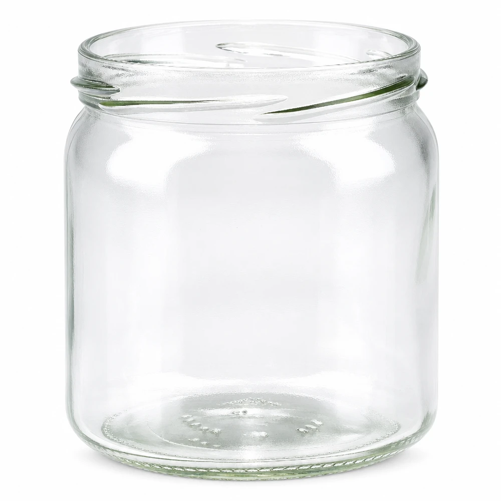 UNiTWIST Runda408 Bocal rond 408ml TO82 Bocal à vis transparent vide sans couvercle