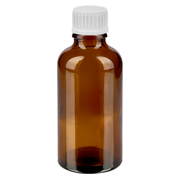 50ml flacon compte-gouttes 0.9mm blanc STD BrownLine UT18/50