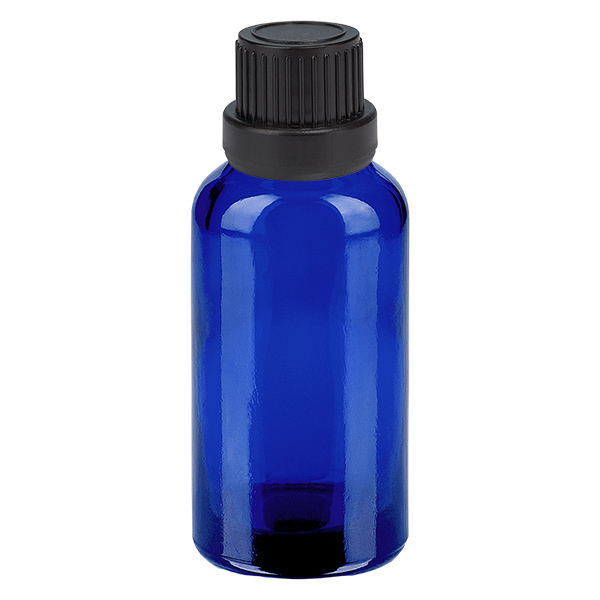 Flacon compte-goutte 30ml 2mm noir OV BlueL. UT18/30