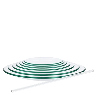 Boîtes en verre de montre, baguettes en verre