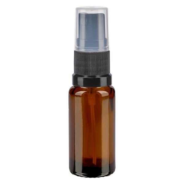 Flacon de pharmacie brun 10ml embout spray noir Flacon de pharmacie brun 10ml embout spray noir
