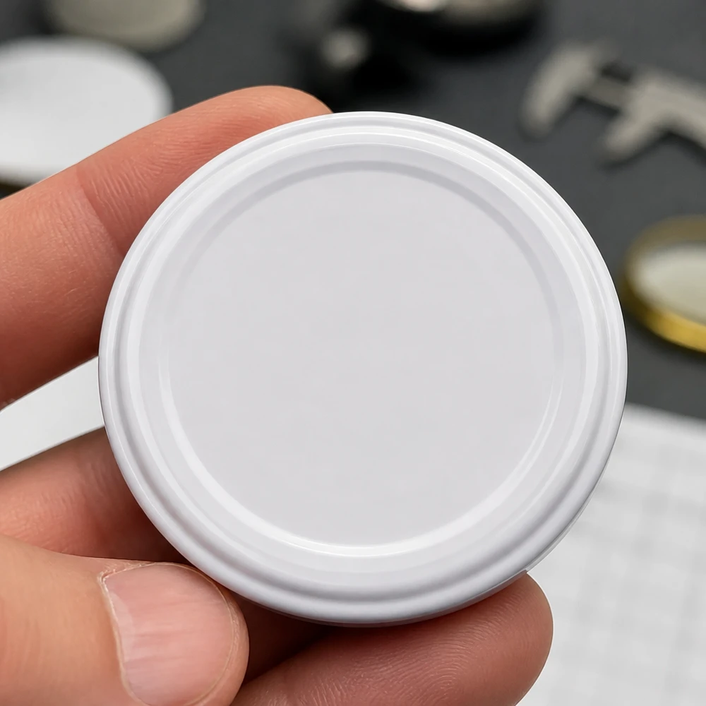 Couvercle UNiTWIST TO82 blanc, surface lisse, sans BPA, résistant à la chaleur, unitemp