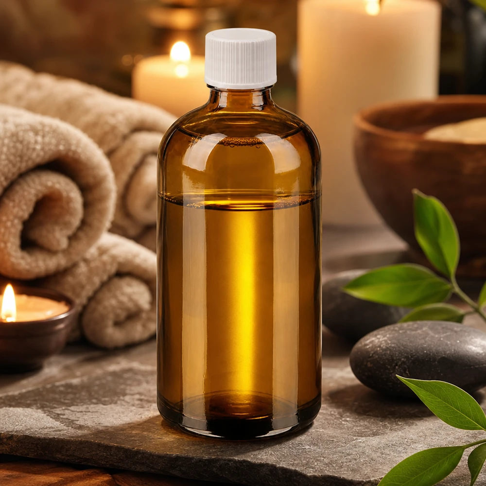 Flacon 100ml 11mm SV blanc STD BrownLine UT18/100 Bouteille en verre de 100 ml protégée de la lumière avec un design ergonomique pour les applications de spa et de massage