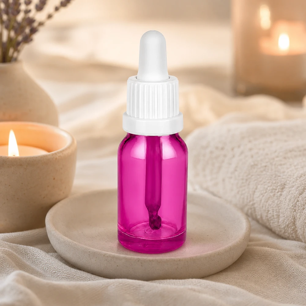 Flacon pipette 10ml blanc originalité bouchon à vis PurpleLine UT18/10 Flacon-pipette maniable 10ml en verre robuste violet OV PurpleLine UT18/10