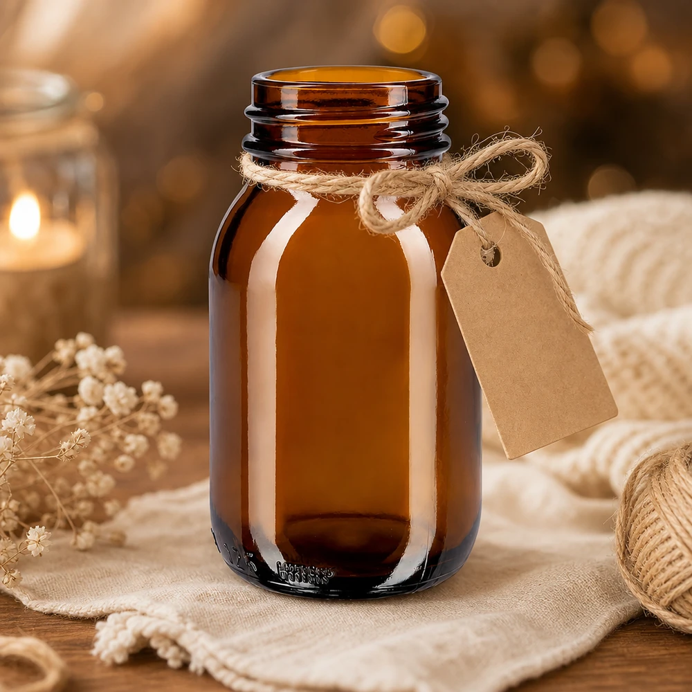 Flacon à col large 125ml verre brun Bouteille en verre brun de 125 ml à large ouverture pour faciliter le remplissage et le vidage