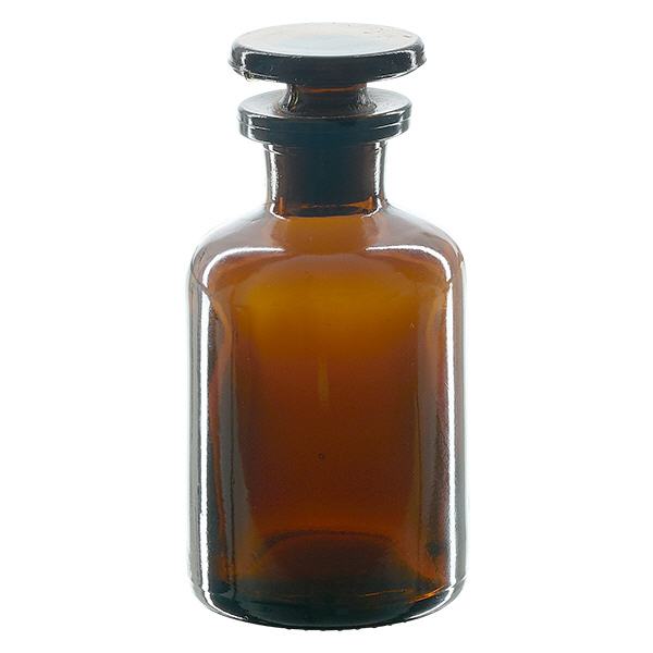 Flacon pharmaceutique 50 ml col étroit en verre ambré + bouchon Flacon pharmaceutique 50 ml col étroit en verre ambré + bouchon