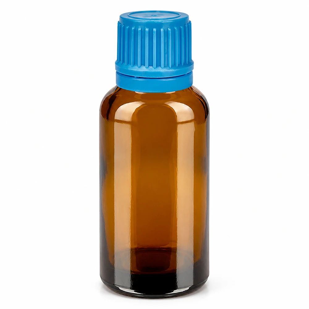 Flacon 30ml 11mm SV bleu OV BrownLine UT18/30 Flacon compte-gouttes compact de 30 ml en verre brun idéal pour les teintures et les essences