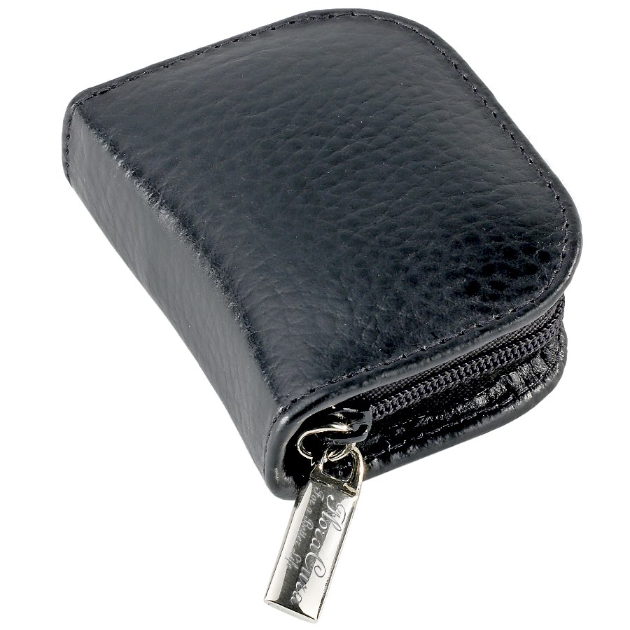 FloraCura Pocket London en vachette noir, pour 10 tubes jusqu'à Ø 9,8mm (VIDE)