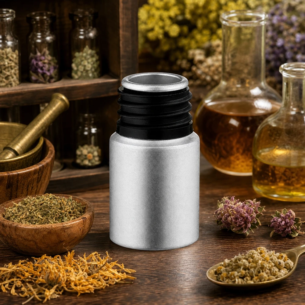Bouteille en aluminium teinté 10 ml, sans bouchon Flacon léger en aluminium décapé de 10 ml avec un bouchon à vis pratique pour les voyages et les déplacements
