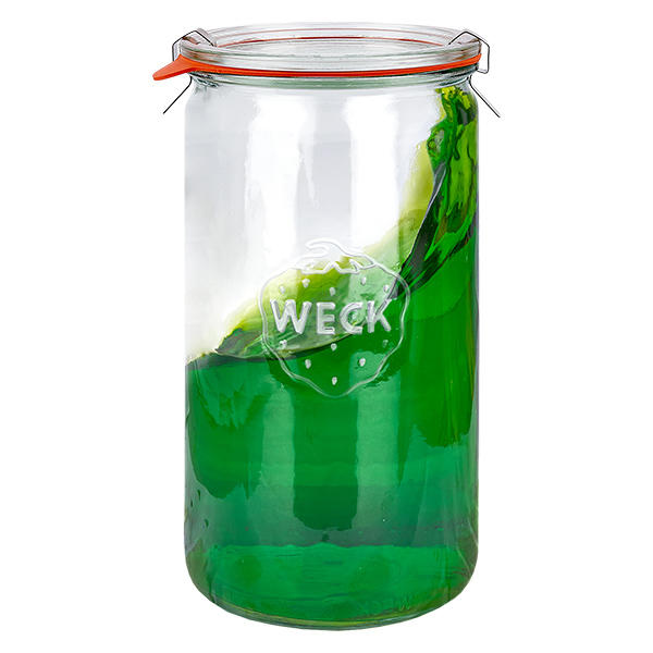 Lot de 6 bocaux Weck 1590ml verres cylindriques, 1,5L verres renversés Lot de 6 bocaux Weck 1590ml verres cylindriques, 1,5L verres renversés