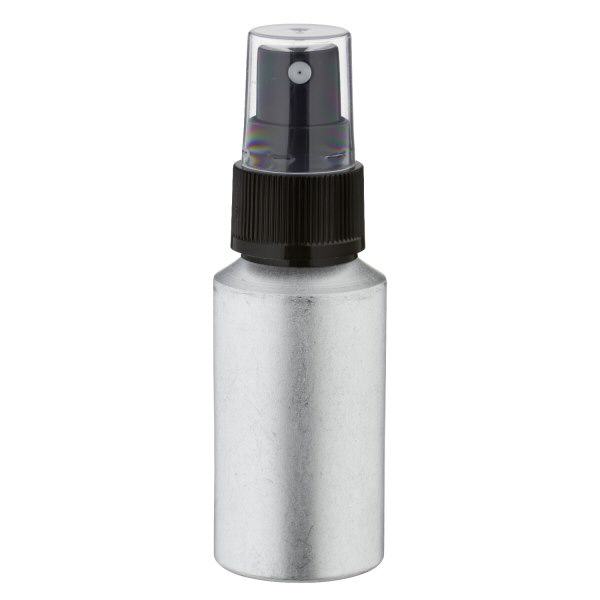 Bouteille en aluminium teinté 30 ml, avec vaporisateur à pompe noir