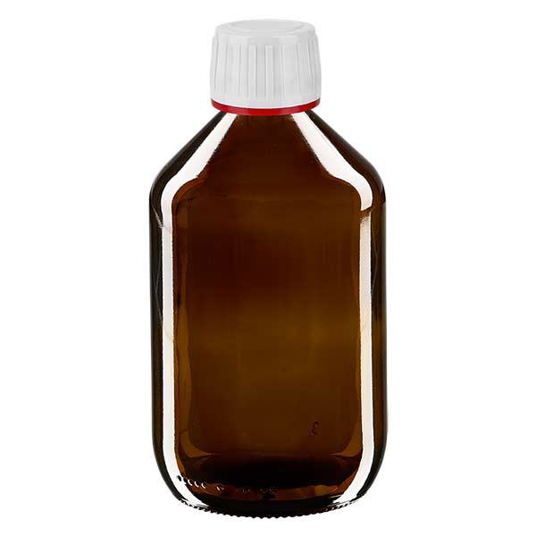Flacon médical de 500 ml avec bouchon blanc