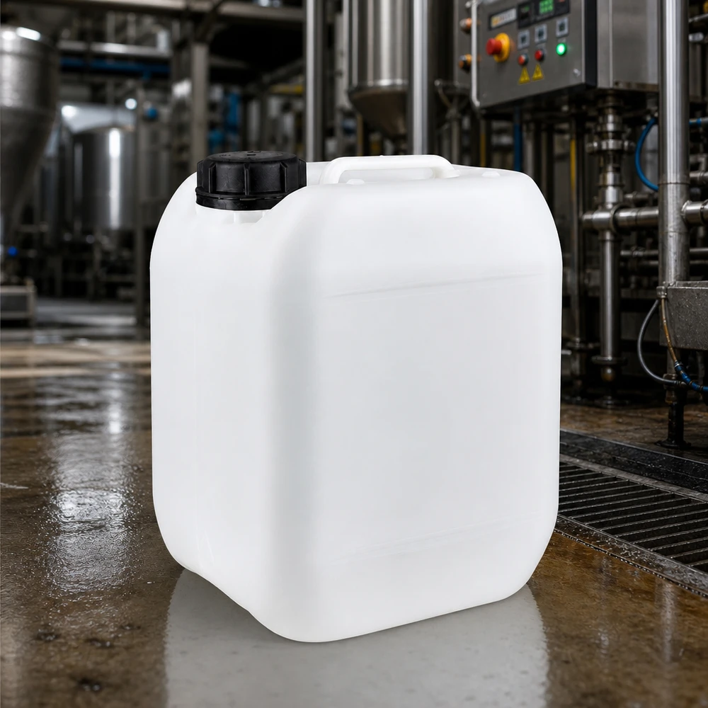 Bidon en plastique robuste de 5 litres avec bouchon d'origine, destiné à l'industrie chimique