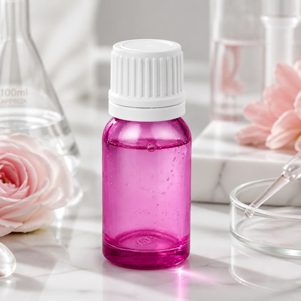 Flacon compte-gouttes compact de 10ml violet avec bouchon rainuré pour une ouverture facile PurpleLine
