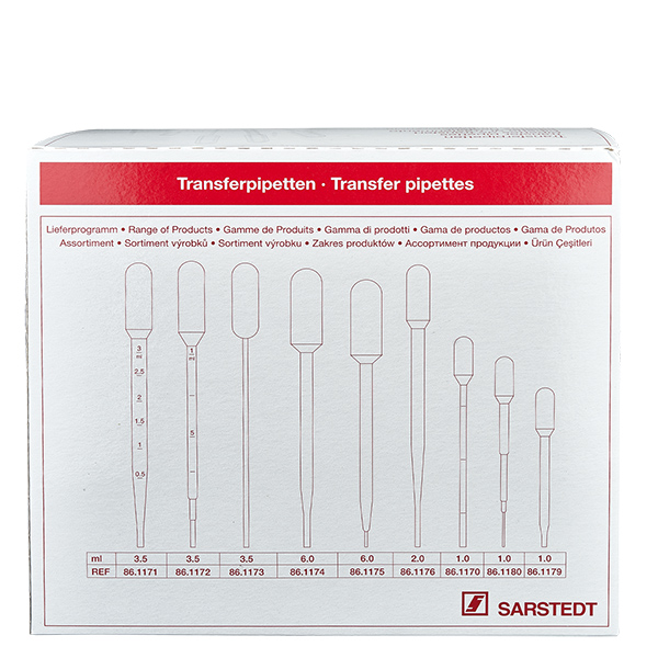 Pipette de transfert, volume nominal: 6 ml, (Lxl) : 146 x 15 mm, Mate Pipette de transfert, volume nominal: 6 ml, (Lxl) : 146 x 15 mm, Mate