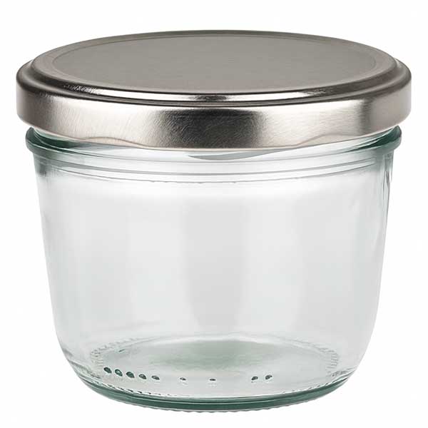 230ml Verre conique avec couvercle BasicSeal argent UNiTWIST