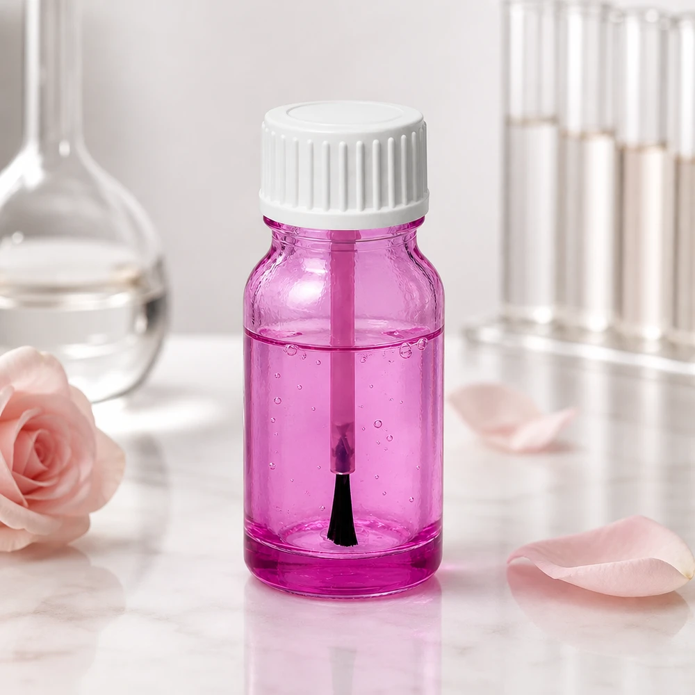 10ml flacon pinceau blanc standard PurpleLine UT18/10 Bouteille pinceau compacte de 10ml blanche au design élégant pour les applications cosmétiques professionnelles