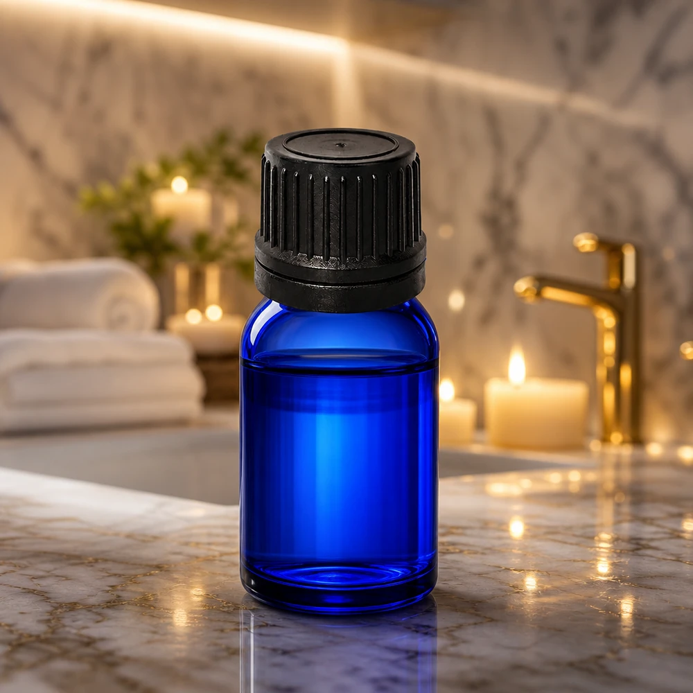 Flacon compte-goutte 5ml 1mm noir OV BlueLine UT18/5 BlueLine flacon compte-gouttes 5ml avec filetage UT18/5 et bouchon noir pour une conservation sûre
