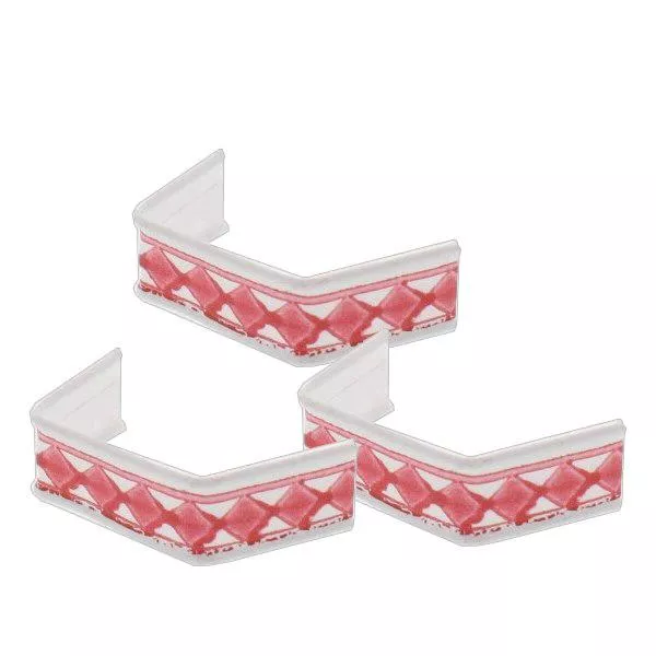 100 clips en papier, longueur 40, rouge et blanc