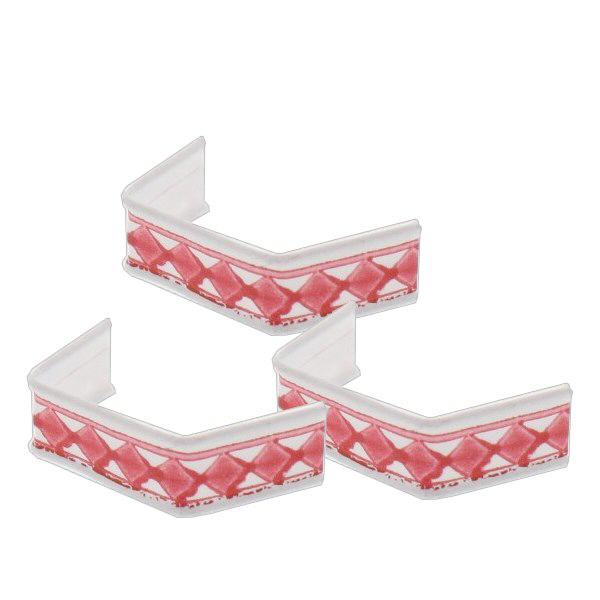 100 clips en papier, longueur 40, rouge et blanc