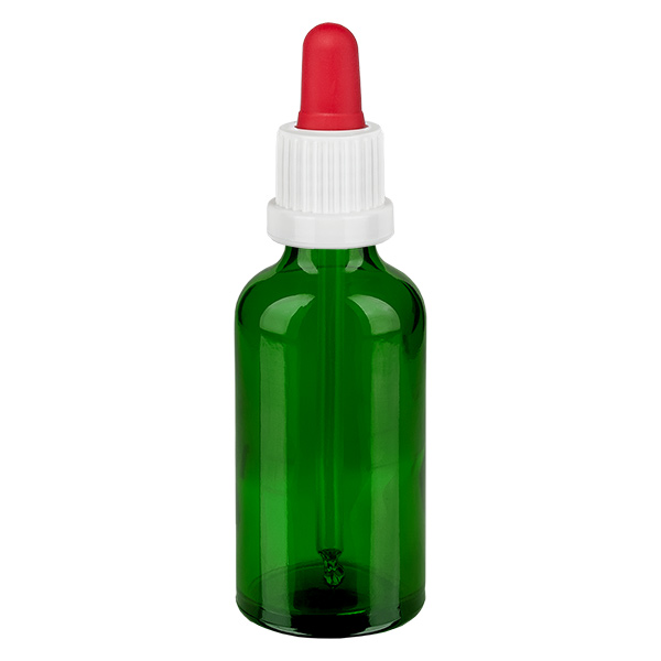 Flacon à pipette 50ml blanc/rouge OV GreenL. UT18/50