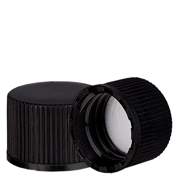 Bouchon à vis noir avec joint en PE, S20x3
