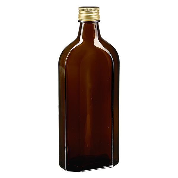 250 ml Meplat marron avec bouchon alu or PP22