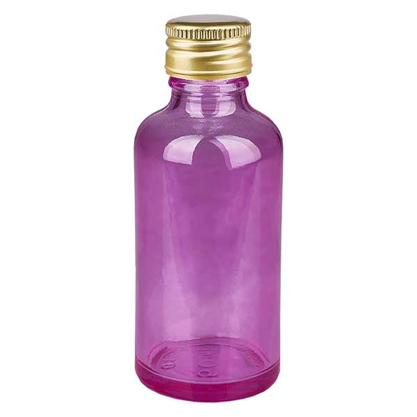Flacon 50ml bouchon à visser 11mm alu-or standard PurpleLine. UT18/50