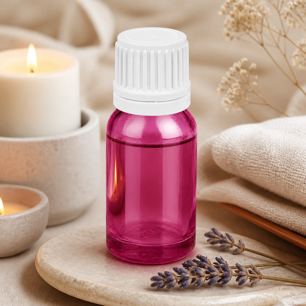 Flacon pratique de 10 ml PurpleLine avec bouchon blanc à l'épreuve des enfants pour un usage quotidien