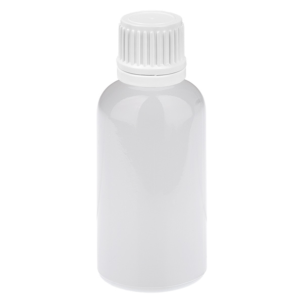 Flacon 30 ml Bouchon à vis 11 mm blanc Bouchon inviolable WhiteLine UT18/30