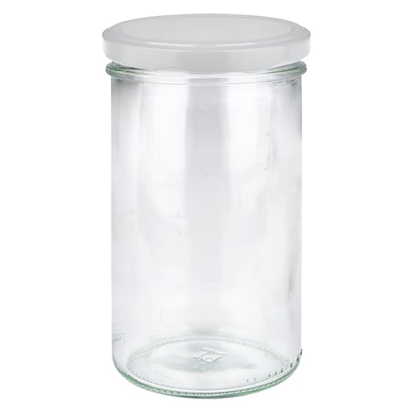 230ml Verre conique avec couvercle BasicSeal blanc UNiTWIST