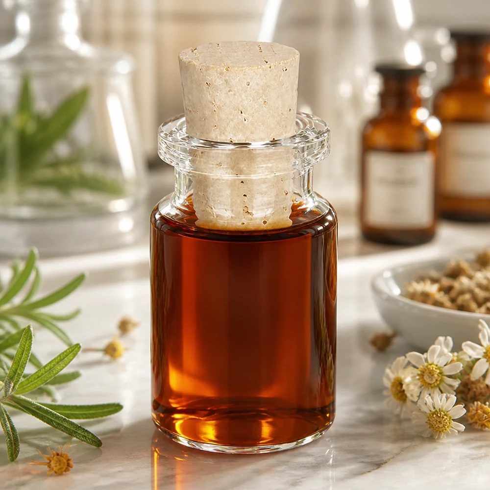 Flacon en verre clair 5 ml avec bouchon de liège 11/14 mm Klarglas Fläschchen 5ml mit Korkverschluss 11/14mm für Aromatherapie und Naturkosmetik