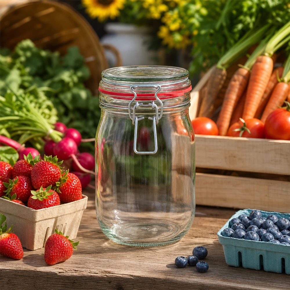 1140ml Bocal à provisions type G idéal pour les fruits et légumes frais du jardin