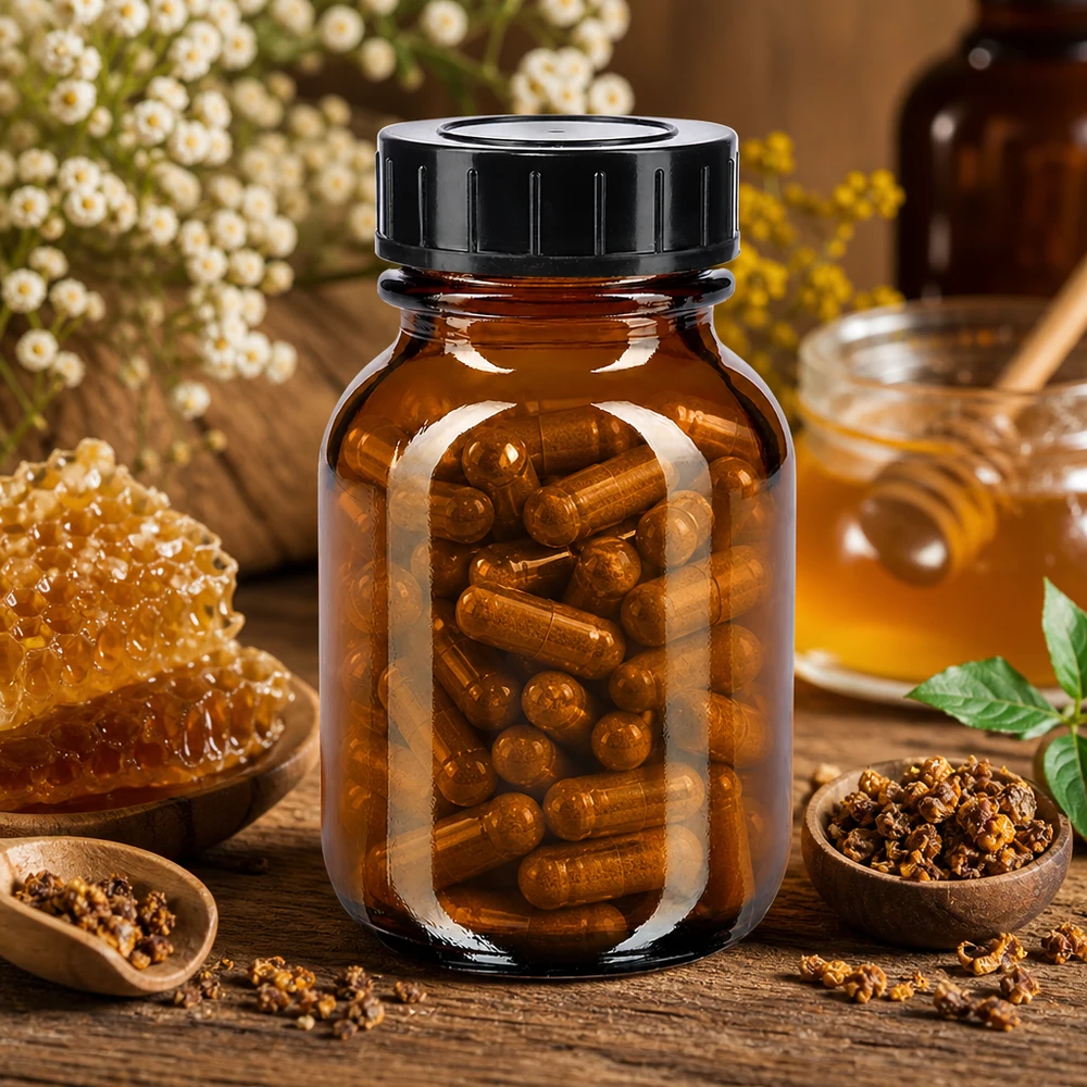 Bouteille de pharmacie de 50 ml de qualité supérieure en verre brun anti-UV avec bouchon vissé pratique