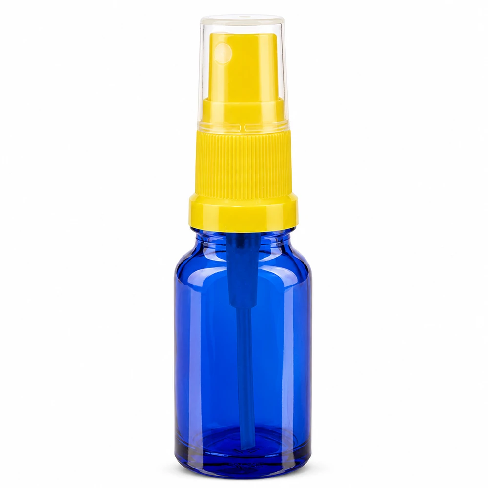 10ml Vaporisateur jaune/tr. STD BlueLine UT18/10 Vaporisateur en verre 10ml jaune transparent STD BlueLine UT18 10 pour huiles essentielles
