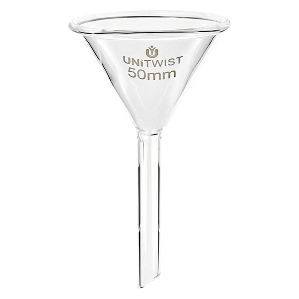 Entonnoir en verre ø50mm Borosilicate UNiTWIST