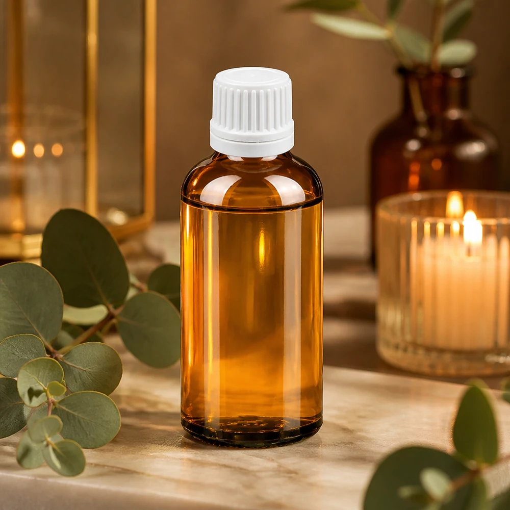Flacon compte-goutte 50ml 0.7mm blanc OV BrownLine UT18/50 Flacon compte-gouttes compact de 50 ml en verre brun idéal pour les voyages et les applications en déplacement