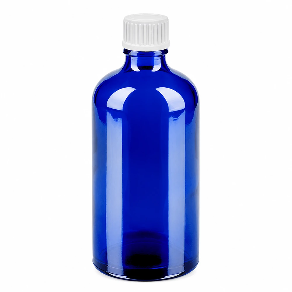 100ml flacon compte-gouttes 0.9mm blanc STD BlueLine UT18/100 Petit flacon de 100 ml bleu avec compte-gouttes de 0,9 mm pour une distribution précise