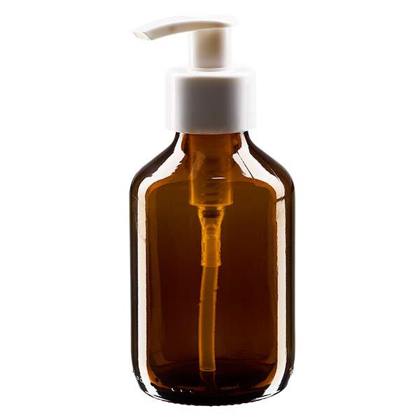 Flacon médical de 150 ml avec pompe doseuse blanche Flacon médical de 150 ml avec pompe doseuse blanche