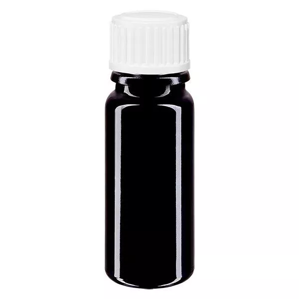 Flacon de pharmacie violet 10ml bouchon vissable blanc globuli std Flacon de pharmacie violet 10ml bouchon vissable blanc globuli std