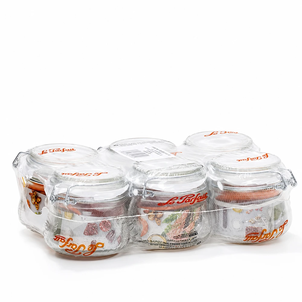 Bocal Le Parfait® 250 ml Ø70 mm conserve Lot de 6 bocaux Le Parfait de 250ml avec bouchon à vis transparent Super Modèle