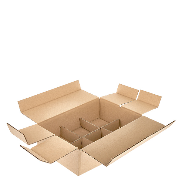 Cartons pour verres (25 pcs) avec 6 compartiments 273x183x75mm