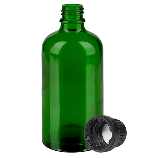 Flacon 100ml 11mm SV noir OV GreenL. UT18/100