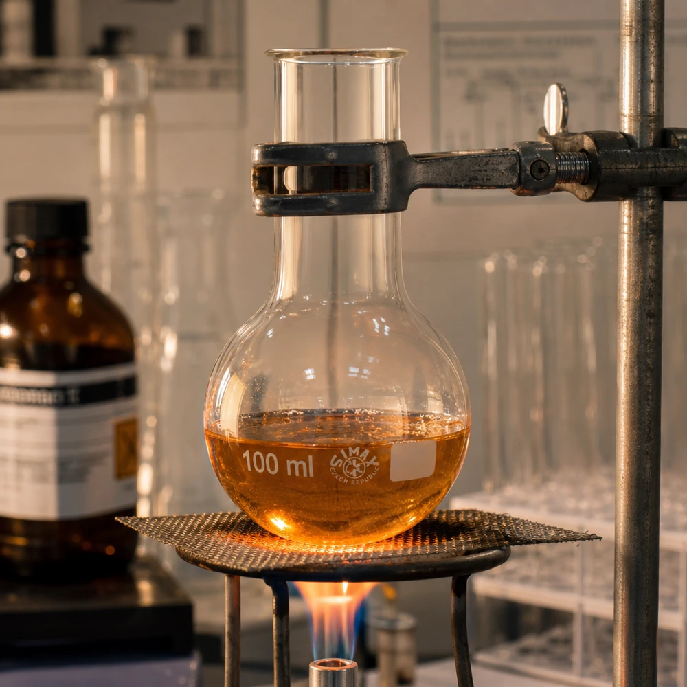 Ballon à fond plat 100 ml à col large, en verre borosilicate avec bord renforcé Ballon compact de 100 ml au design ergonomique pour des processus de travail efficaces dans les laboratoires de chimie