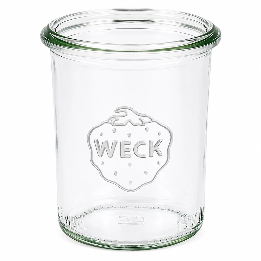 160ml WECK Pot renversé RR60 avec logo en relief pot transparent sans couvercle