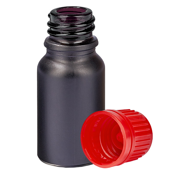 Flacon 10ml 11mm SV rouge OV BlackLine UT18/10 Flacon 10ml 11mm SV rouge OV BlackLine UT18/10